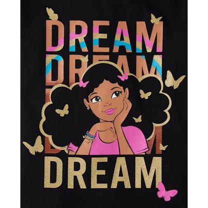Girls Girl Dream Graphic Tee - black