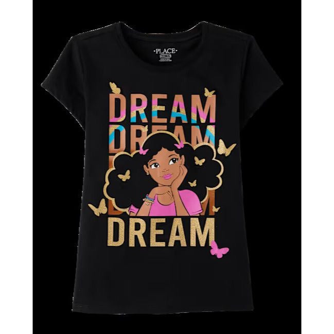 Girls Girl Dream Graphic Tee - black