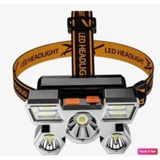 Rechargeable LED Headlamp With 5-Core Ultra Bright Lighting & Adjustable Strap