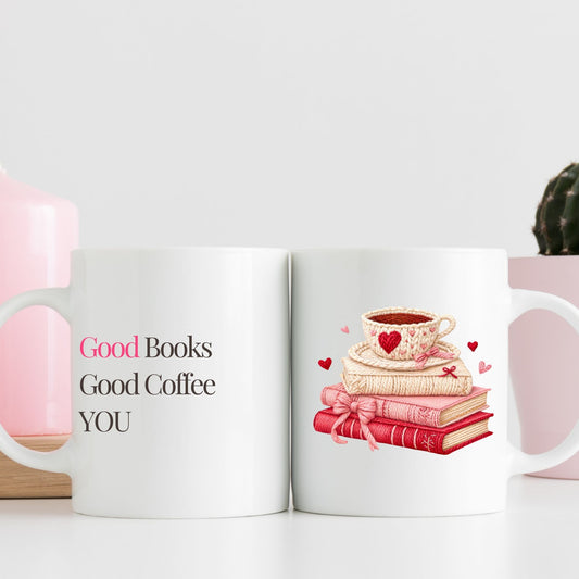 Romantic Book Lover Coffee Mug Valentine Gift Cozy Coffee Cup
