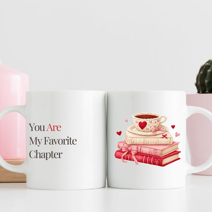 Romantic Book Lover Coffee Mug Valentine Gift Cozy Coffee Cup