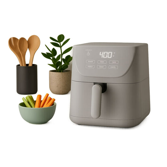 CRUXGG 6QT Touch-Activated kitchen Air Fryer – GRAY- Touch Activated
