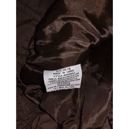 Brown Youth Snow Pants Size 14/16 Adjustable Waist 100% Polyester Waterproof Winter Gear