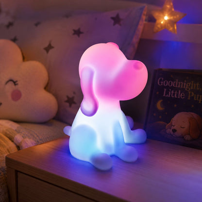 Puppy Dog Color Changing LED Night Light for Kids Room Nursery Bedtime Lamp