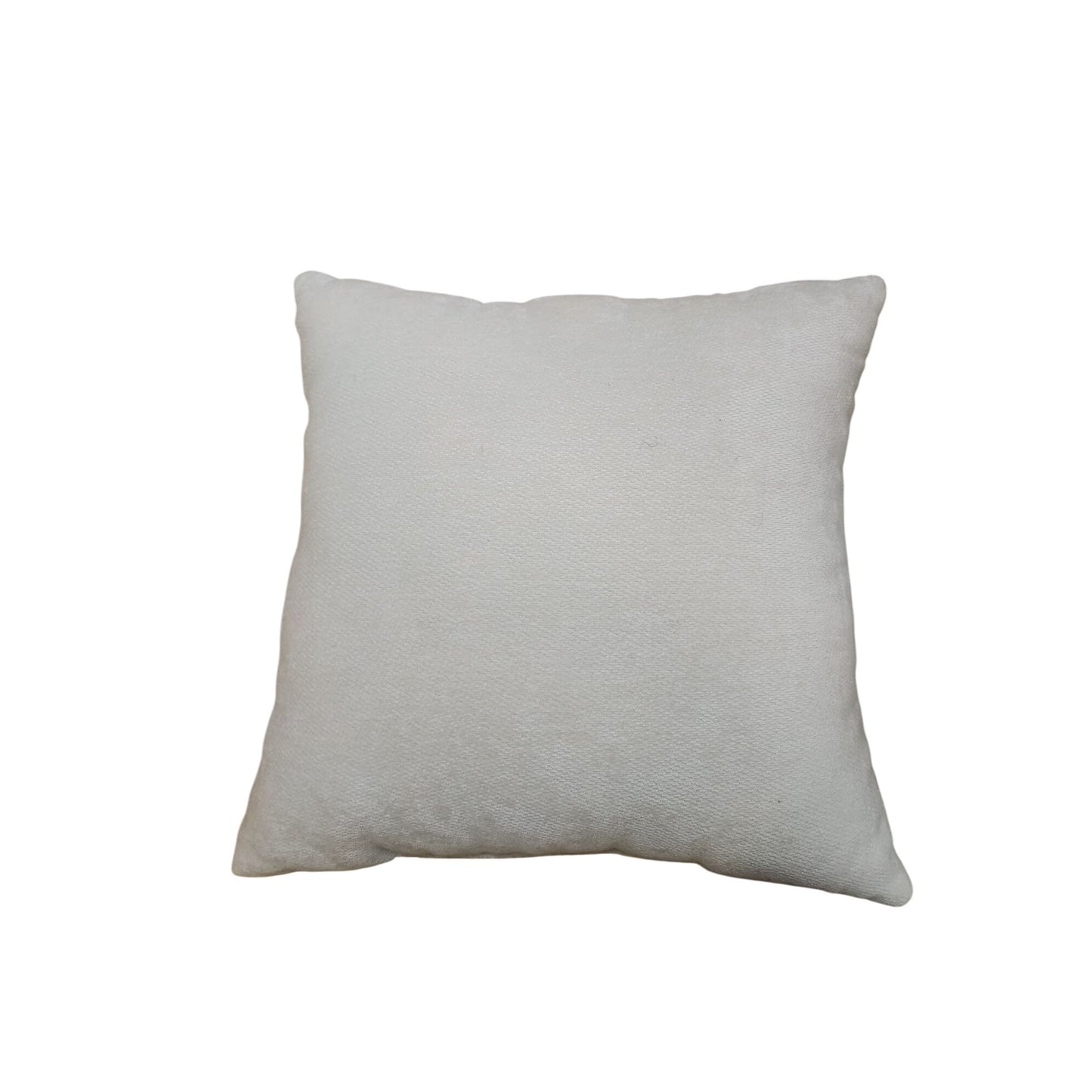 Handmade Christmas Pillow With Watercolor Tree Design 18"x18" Cream