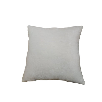 Handmade Christmas Pillow With Watercolor Tree Design 18"x18" Cream