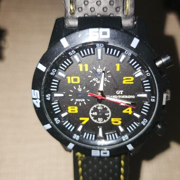 Mens GT F1 Grand Touring Sports Watch Quartz Analog Silicone Band