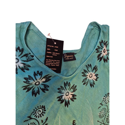 Sleeveless Boho Summer Dress With Floral Print & Flowy Hemline Lightweight Resort Wear