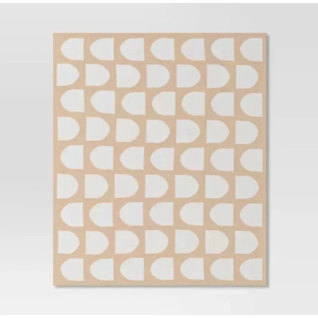 Threshold Reversible Knit Geo Throw Blanket Neutral/Ivory