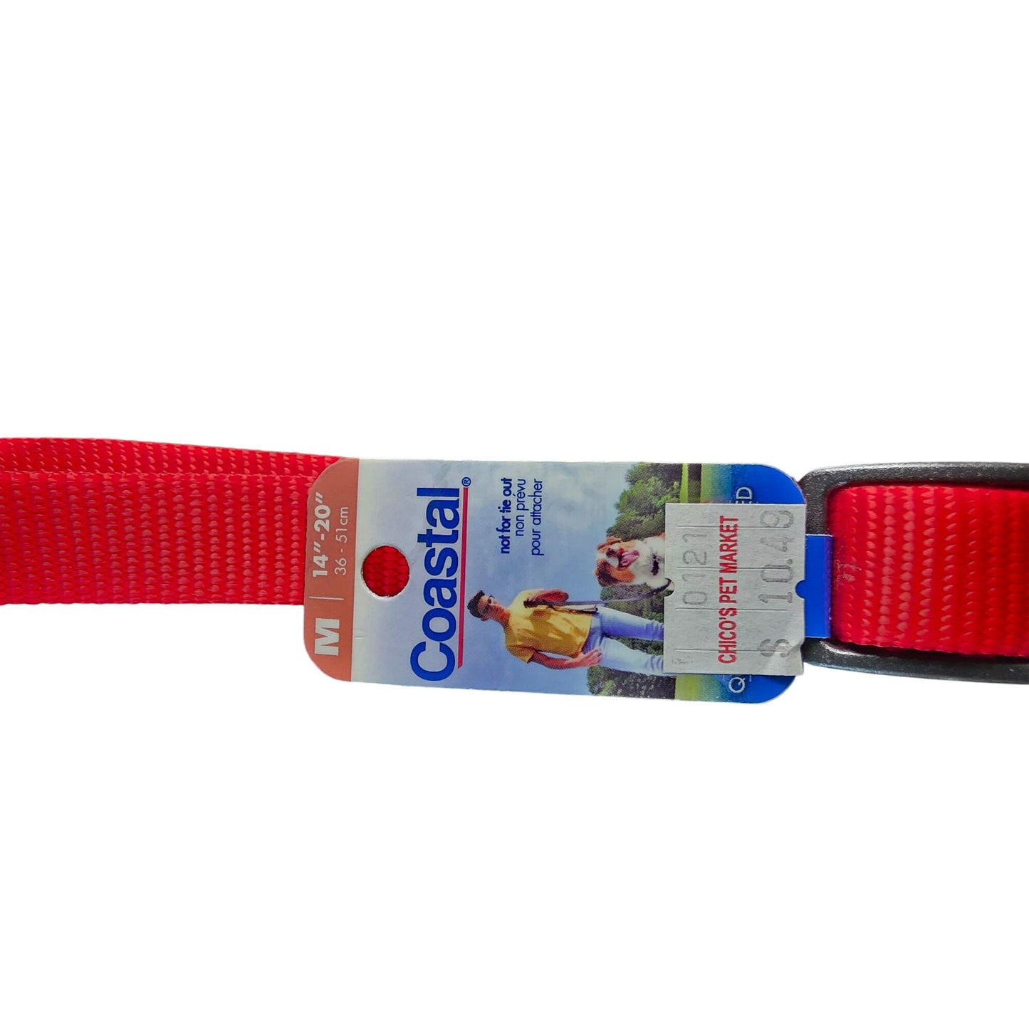 Coastal Comfort Wrap Adjustable Dog Harness Red Medium 14"-20" Neck 20"-30" Girth Durable Nylon