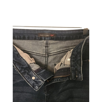 YMI Womens Flared Kids Jeans Size 7 Cotton Blend Dark Wash Denim Made In USA