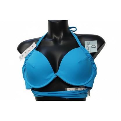 Sun Dazed Blue Wrap Bikini Top 36D Multi-Style Underwire Support New