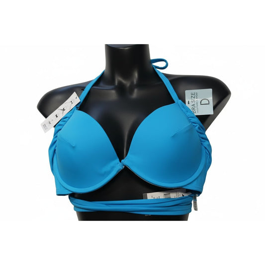 Sun Dazed Blue Wrap Bikini Top 36D Multi-Style Underwire Support New