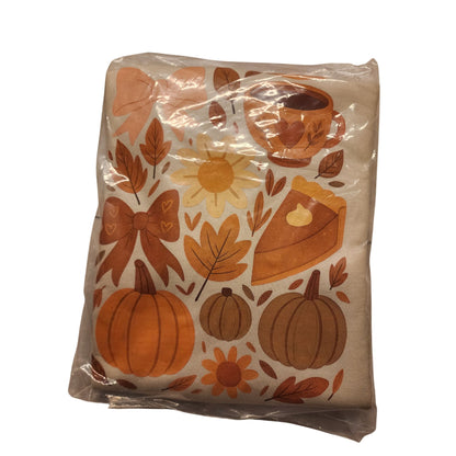 Pumpkin Spice & Cozy Vibes Fall Graphic Medium Sweatshirt Coffee, Pumpkin Pie & Leaves