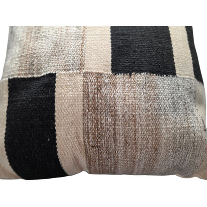 Oversized Blocked Woven Square Throw Pillow Black - Threshold™