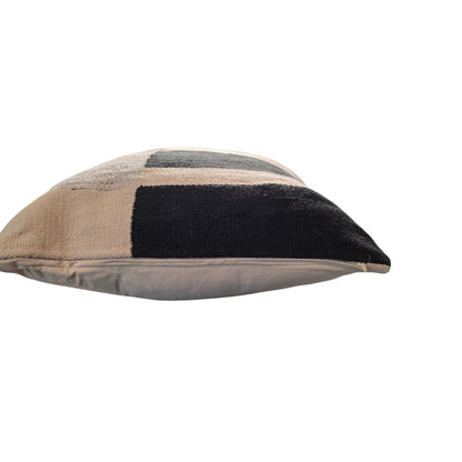 Oversized Blocked Woven Square Throw Pillow Black - Threshold™