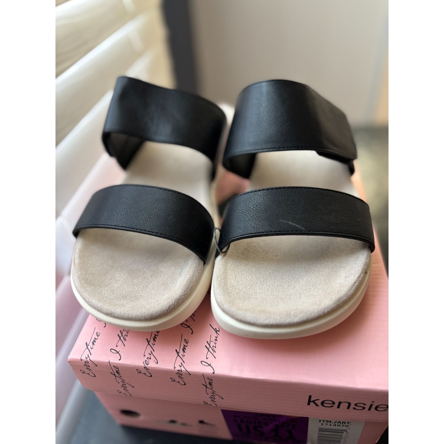 Kensie Jipsy Ladies Black Slide Sandals