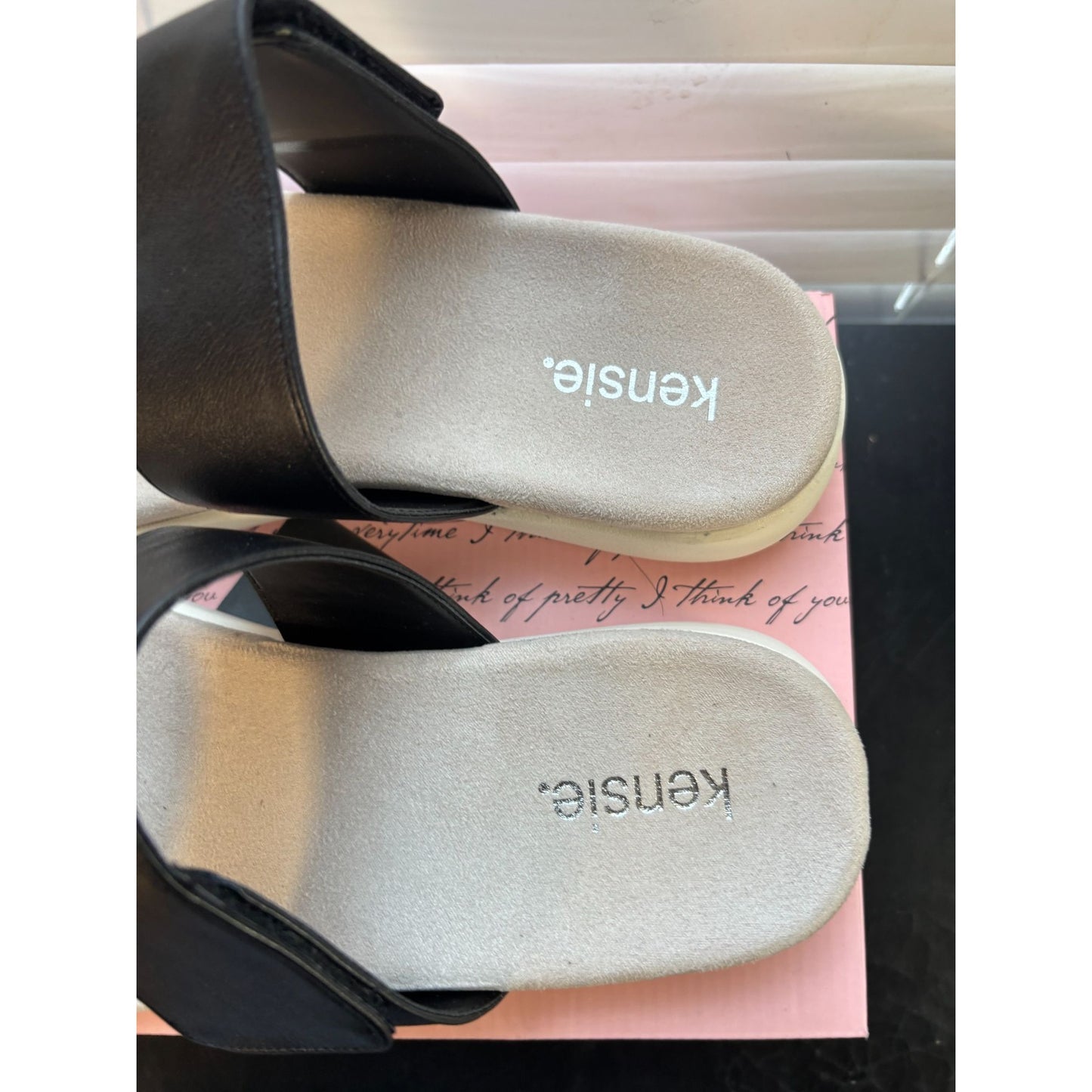Kensie Jipsy Ladies Black Slide Sandals