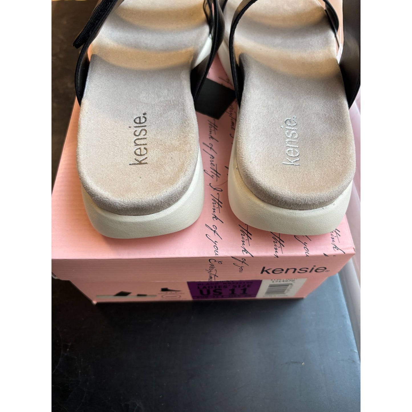 Kensie Jipsy Ladies Black Slide Sandals