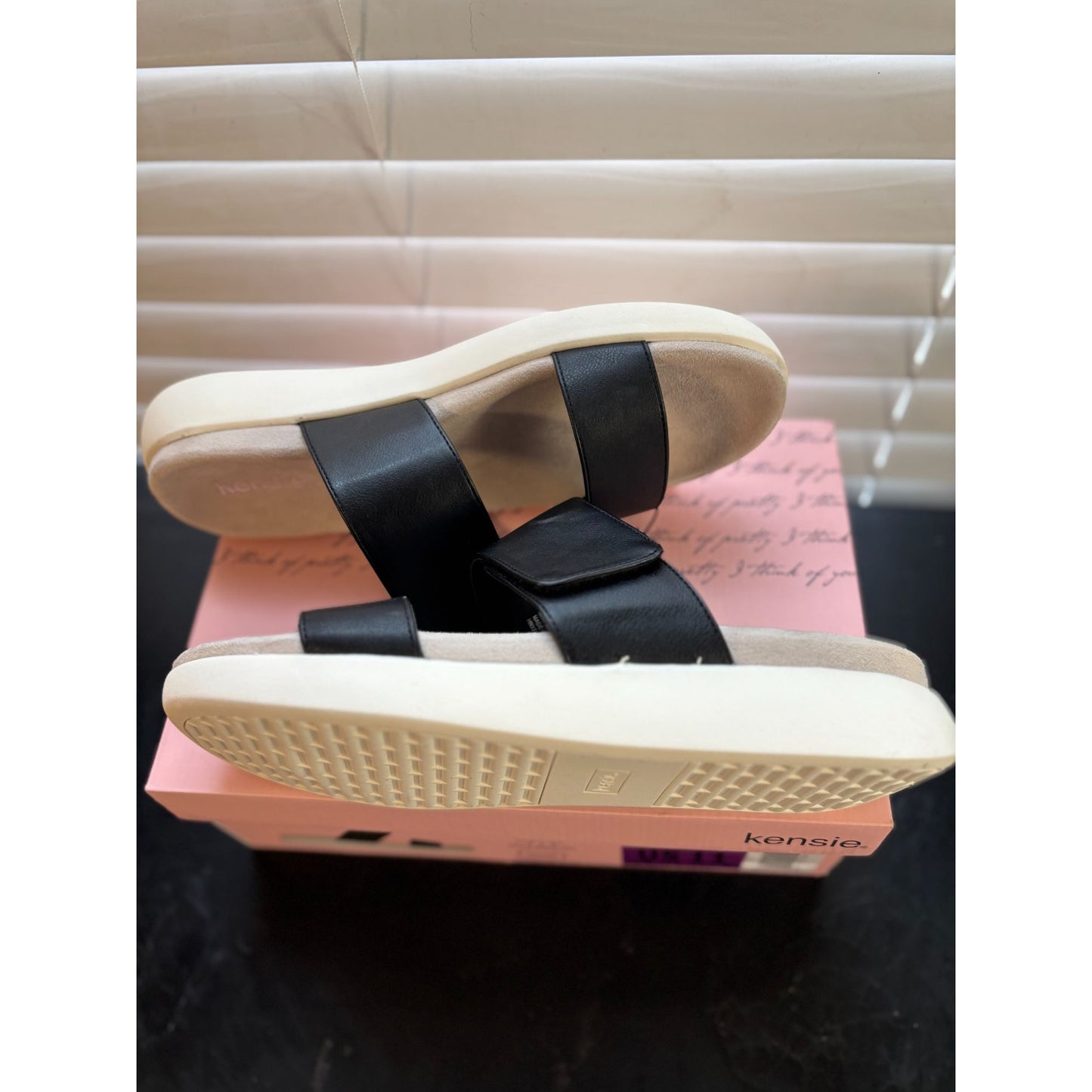 Kensie Jipsy Ladies Black Slide Sandals
