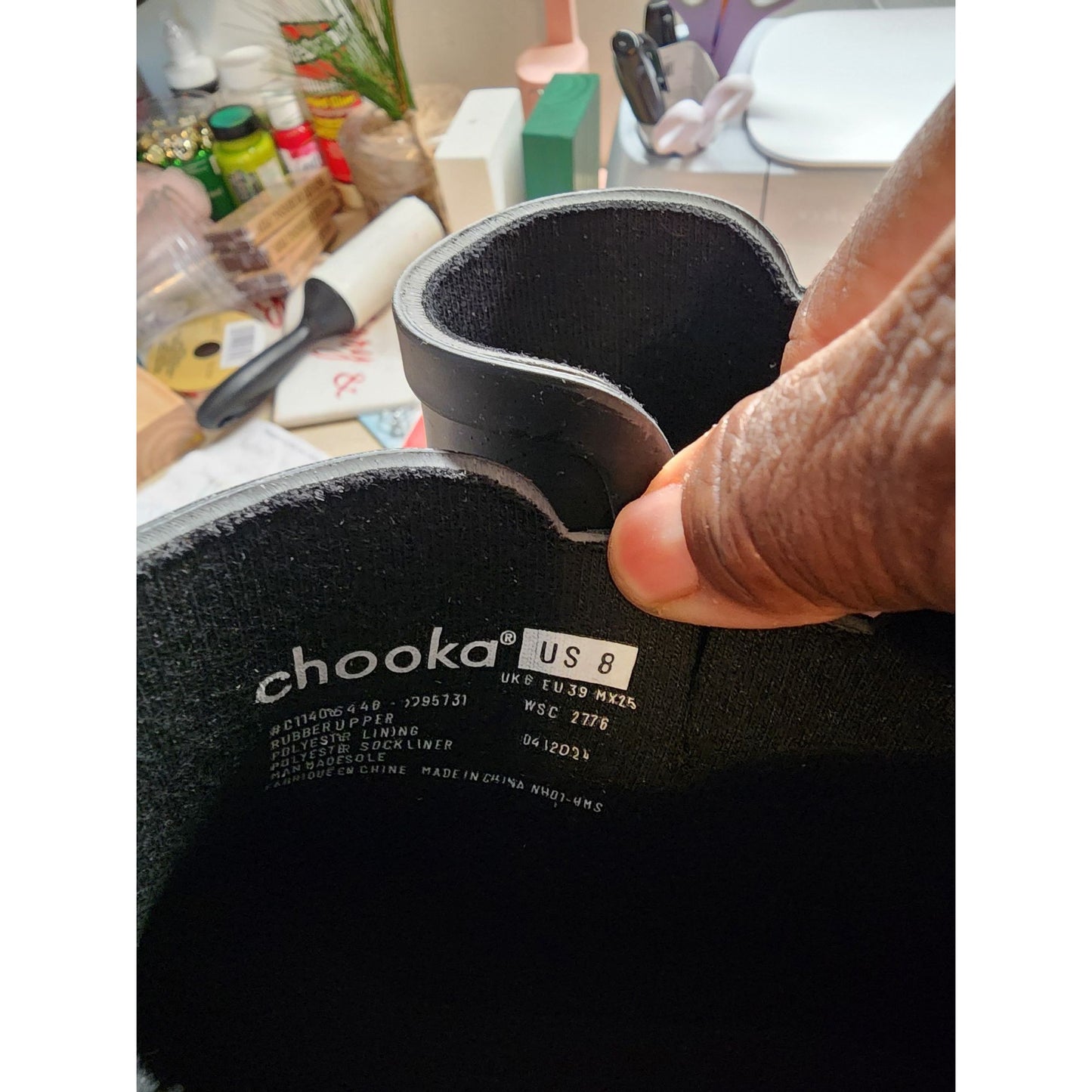Chooka Women's Waterproof Ankle Rain Boots Black 8
