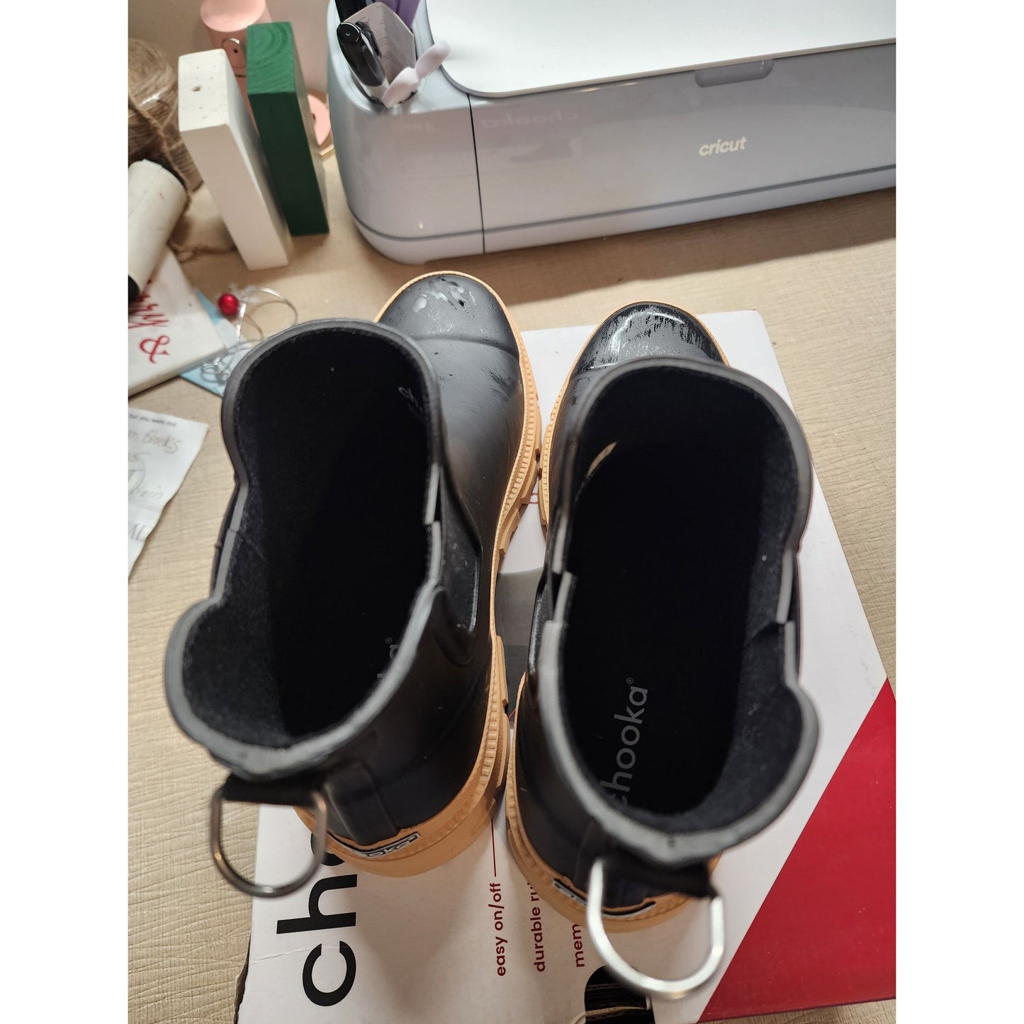 Chooka Women's Waterproof Ankle Rain Boots Black 8