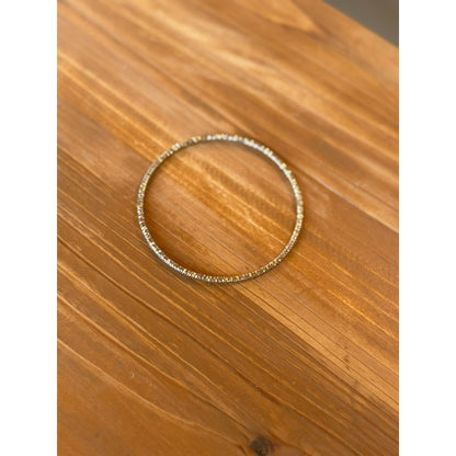 Gold-Tone Textured Slim Bangle Bracelet