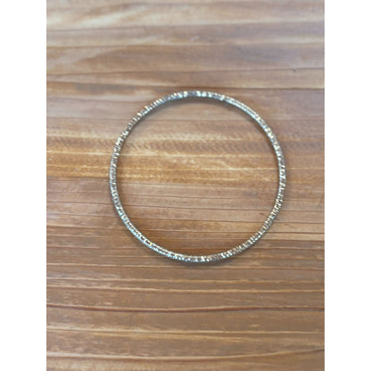 Gold-Tone Textured Slim Bangle Bracelet