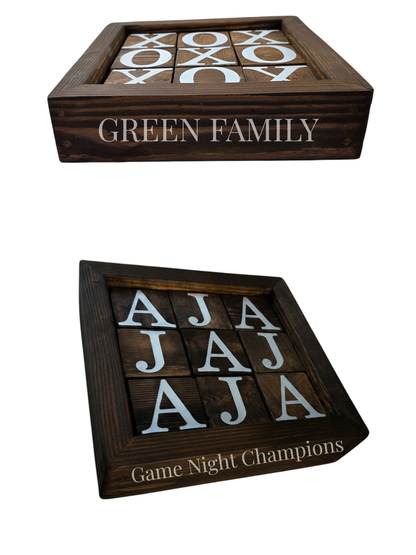 Handmade Wooden Lawn Tic Tac Toe Game | Personalized Outdoor Family Game