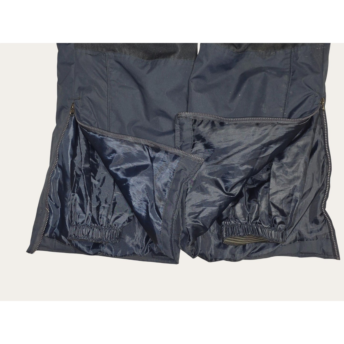 Mens Navy Waterproof Snow Pants With Reinforced Knees Adjustable Waist & Zippered Pockets