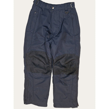 Mens Navy Waterproof Snow Pants With Reinforced Knees Adjustable Waist & Zippered Pockets