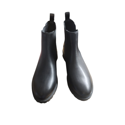 Womens Black Leather Chelsea Boots