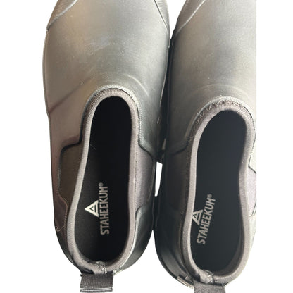 Staheekum Mens Size 10 Rubber Chelsea Waterproof Slip-On Boots Black