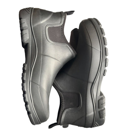 Staheekum Mens Size 10 Rubber Chelsea Waterproof Slip-On Boots Black