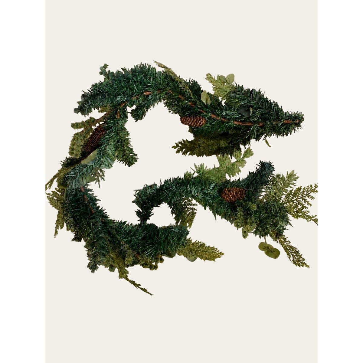 Ashland Cypress Pinecone & Eucalyptus Garland 6 Ft Artificial Greenery Holiday Decor