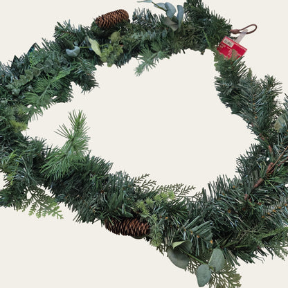 Ashland Cypress Pinecone & Eucalyptus Garland 6 Ft Artificial Greenery Holiday Decor