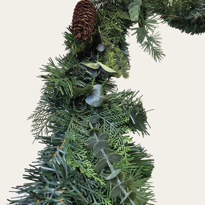 Ashland Cypress Pinecone & Eucalyptus Garland 6 Ft Artificial Greenery Holiday Decor