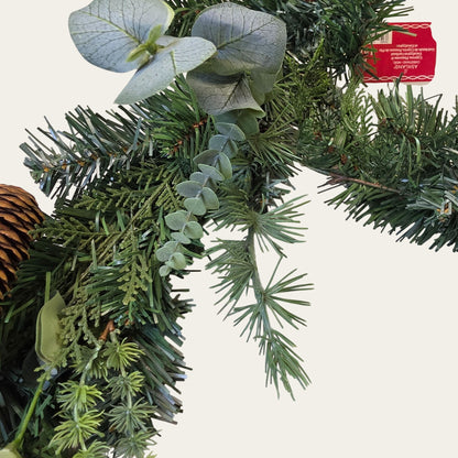 Ashland Cypress Pinecone & Eucalyptus Garland 6 Ft Artificial Greenery Holiday Decor