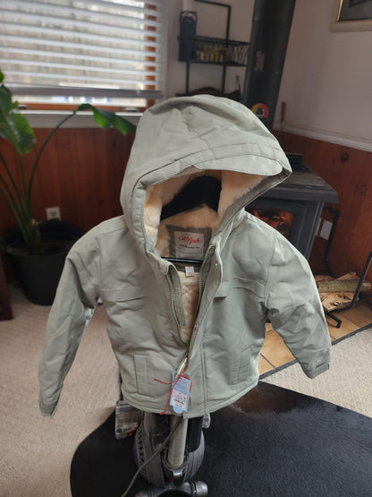 Cat And Jack Olive Green Polyester Parkas Kids Jacket 4T