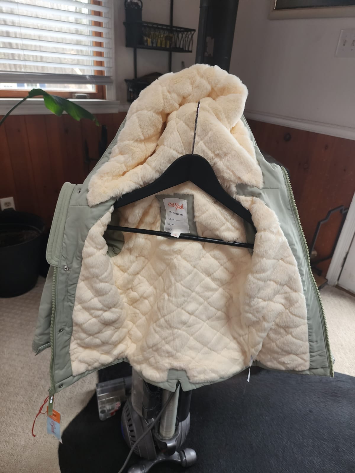 Cat And Jack Olive Green Polyester Parkas Kids Jacket 4T