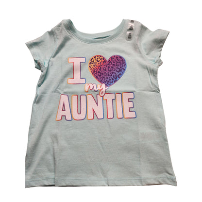 Baby And Toddler Girls Love My Auntie Graphic Tee - blue