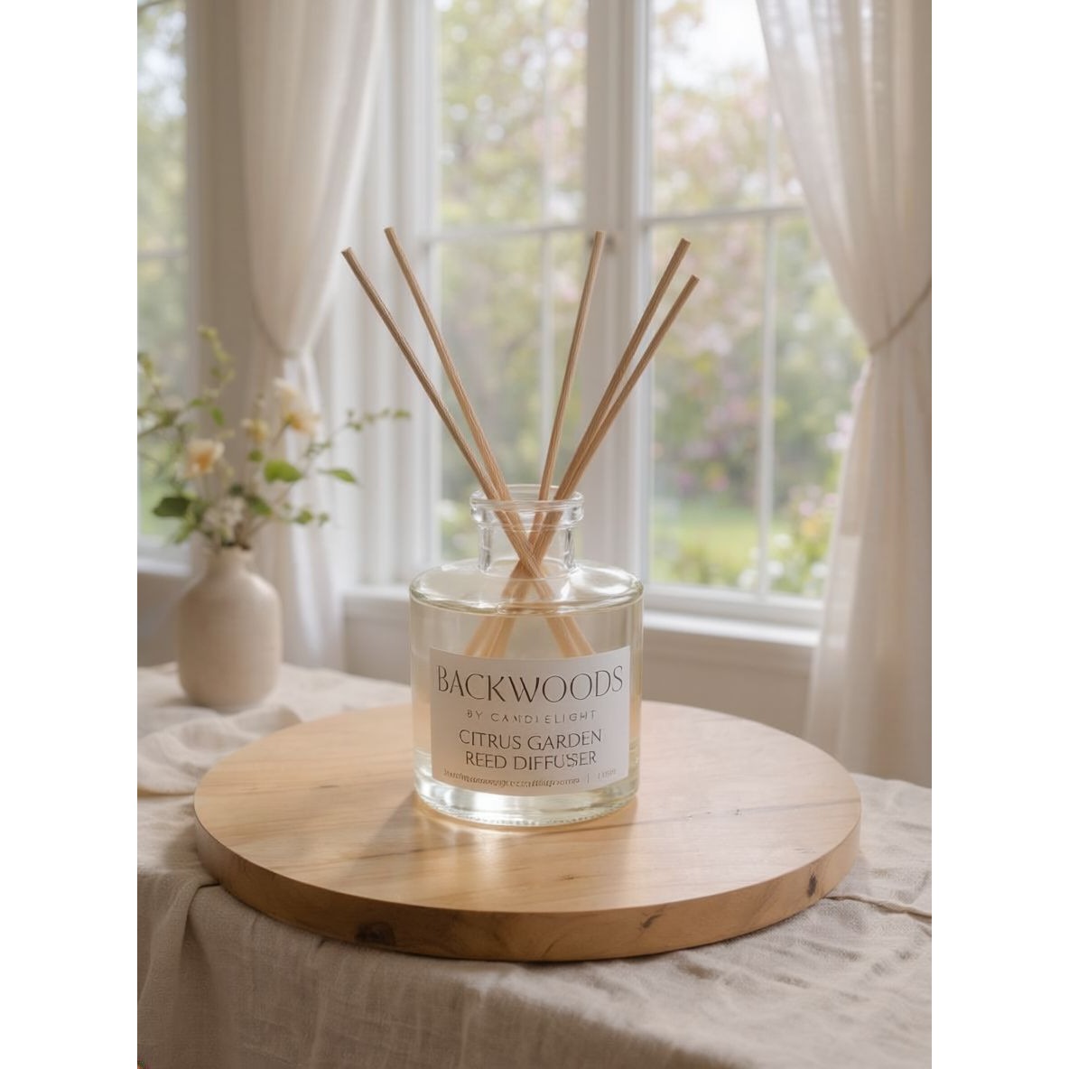Backwoods By Candlelight Citrus Garden Reed Diffuser | Luxury Citrus Home Fragrance