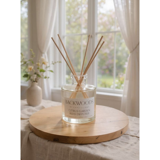 Backwoods By Candlelight Citrus Garden Reed Diffuser | Luxury Citrus Home Fragrance