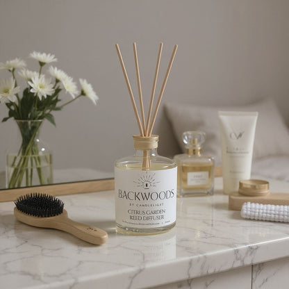 Backwoods By Candlelight Citrus Garden Reed Diffuser | Luxury Citrus Home Fragrance