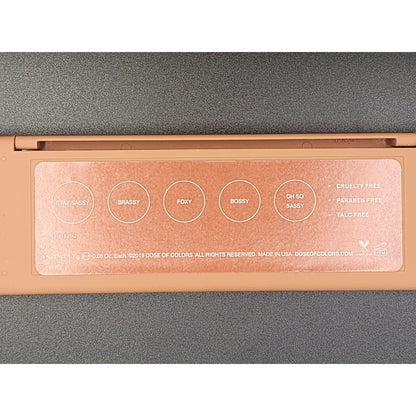 Dose of Colors Sassy Siennas Eyeshadow Palette 5  Warm Peachy-Neutral Tones