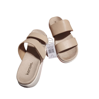 Kensie Women's Nude Jipsy Sandals Size 11 With Arch Support & Adjustable Strap