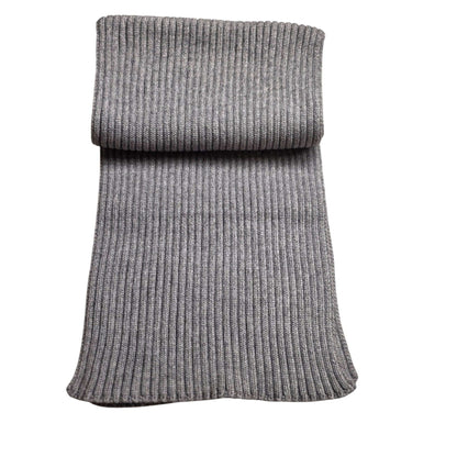 Ribbed Knit Winter Set With Faux Fur Pom Beanie & Scarf In Ivory or Gray