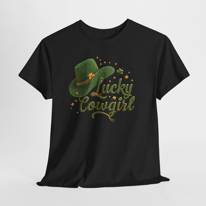 Lucky Cowgirl Western Graphic Tee – Women’s Country Rodeo Boutique Shirt
