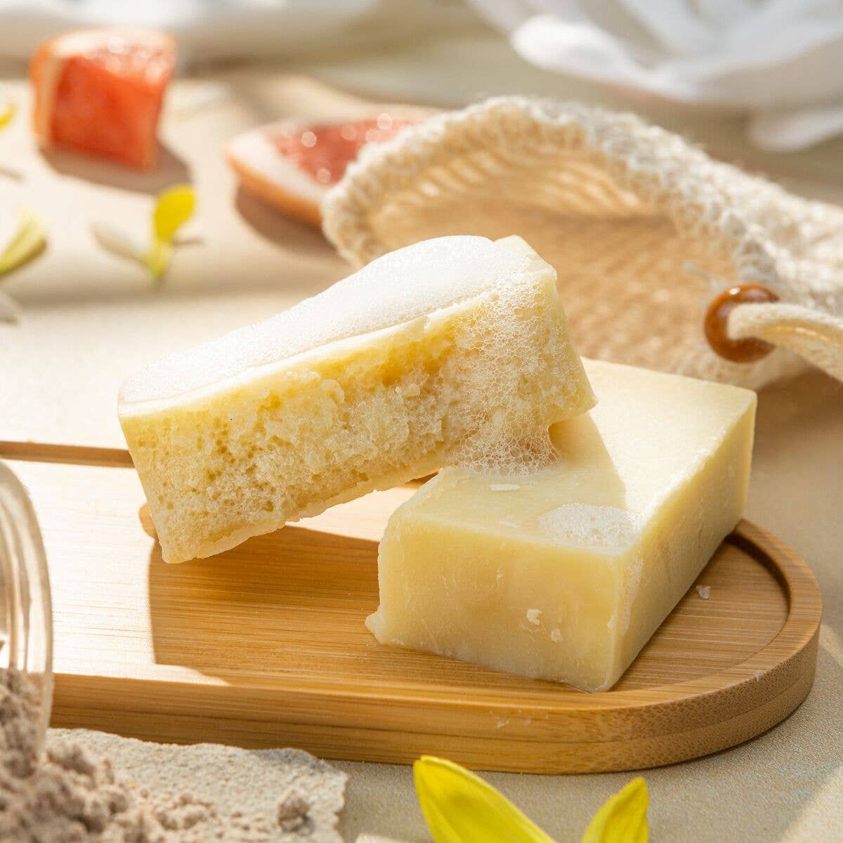 Energizing Grapefruit Infused Soap Bars (Handmade)