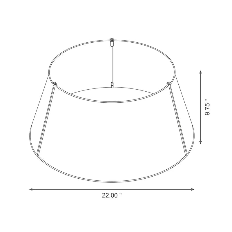 Glitzhome Metal Tree Collar Tree Base Cover 22 inches